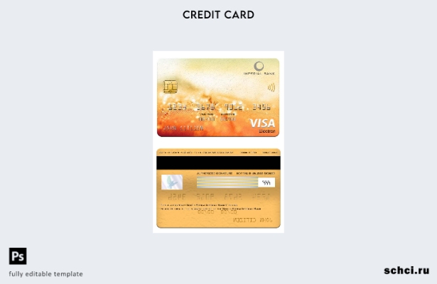 цифровая загрузка шаблона электронной карты Visa Imperial Bank South Africa Impe
